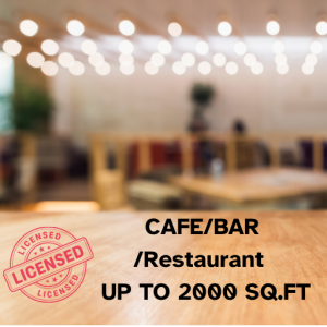 CAFFE/BAR /RESTURENT UP TO 2000 SQUER FEET / ONE YEAR
