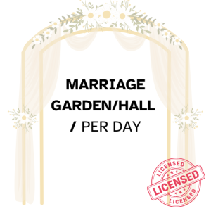MARRIAGE GARDEN/HALL /. PER DAY